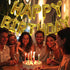 Gold Happy Birthday Balloons Banner, 16 Inch Mylar Foil Letters Sign, Reusable Balloons for Birthday Decorations Party