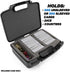 CASEMATIX Trading Card Case and Organizer for 960 Cards, Hard Shell Card Holder with 8 Dividers and Protective Foam