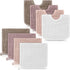 8 Pack Baby Burp Cloth Muslin Sets - Unisex Bibs, Absorbent Soft Cotton Burp Rags