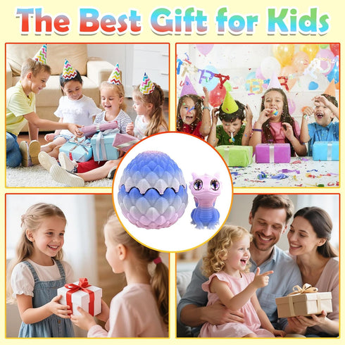 12 3D Set PCS Small Dragon Eggs with Dragon Inside, Mini flying Dragons with eyes and wingsEaster Basket Stuffers Mini