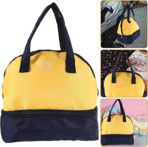 BESTonZON Insulated Breast Pump Cooler Bag Small Portable Milk Storage Bag with Cooler for Breastfeeding Travel Yellow