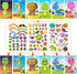Make a Face Sticker Set for Kids, 42 Sheets with 12 Animals and 6 Dinosaur Stickers, Party Favor Supplies