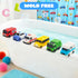 6 JOYIN Pcs Car Bath Toys, No-Hole Sealed Bathtub Toys for Kids, Soft & Non-Toxic Water Vehicles, Squeezable & Floating