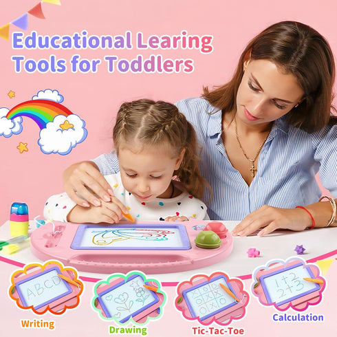 1-2 18 1 2 3 BABLOCVID Toddler Toys,Toys for Year Old Girls,Magnetic Drawing Doodle Board for Kids Toy,Educational
