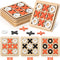 6 Pieces Wooden Tic Tac Toe Game - Mini Board Game for Kids - Family Puzzle Game - Educational Toys for Birthday Favors