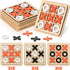 6 Pieces Wooden Tic Tac Toe Game - Mini Board Game for Kids - Family Puzzle Game - Educational Toys for Birthday Favors