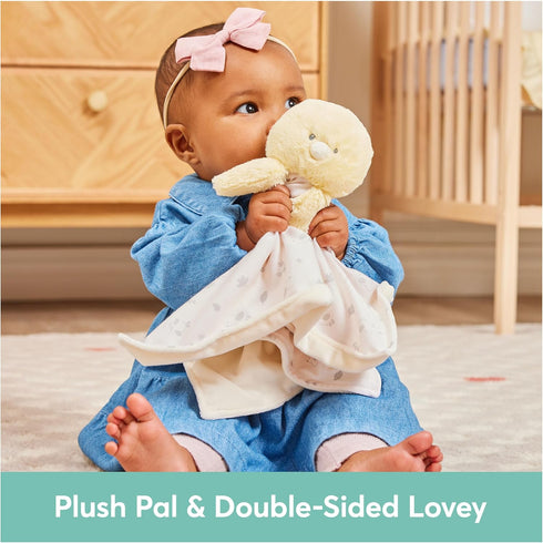 GUND Baby Sustainably Soft Duckling Lovey - Stuffed Animal Plush Blanket for Babies, Yellow/Cream, 10”