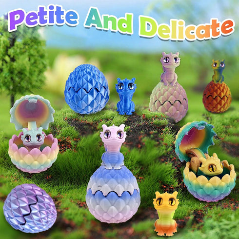 12 3D Set PCS Small Dragon Eggs with Dragon Inside, Mini flying Dragons with eyes and wingsEaster Basket Stuffers Mini