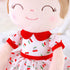 Gloveleya Baby Doll Girl Gifts, Plush Toys Soft Dolls, Cherry Girl Red 14 Inches with Gift Box