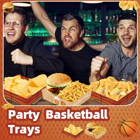 UROINEPA Supplies-36Pcs Basketball Party Decorations Basketball Party Basketball Party Favors Basketball Paper Food