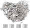 Honbay 50PCS Miniature Dollhouse Hinges - Jewelry Box Tiny Hardware Accessories with 200PCS Screws (Silver)
