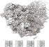 Honbay 50PCS Miniature Dollhouse Hinges - Jewelry Box Tiny Hardware Accessories with 200PCS Screws (Silver)
