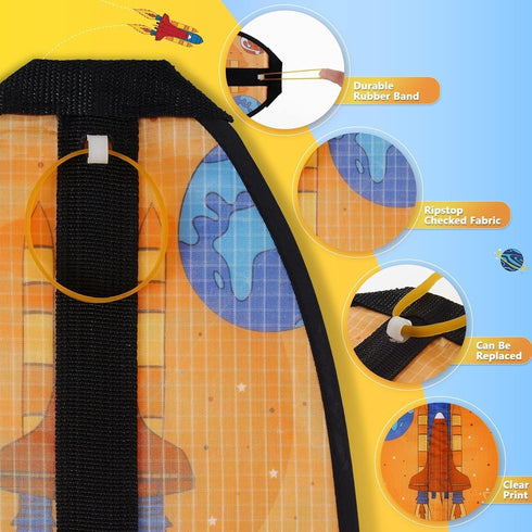 WERNNSAI 3 Pcs Mini Kites - Ejecting Beach Toys Gift for Kids Ages 4-18, Easy to Fly Waterproof Stringless Kites