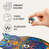 UNIDRAGON Original Wooden Jigsaw Puzzles, Charming Owl, 186 Pieces, Medium Size 8.3"x13.8", Beautiful Gift Package,