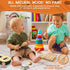 7-Piece Set 3+ Wooden Musical Instruments for Toddlers Kids Music with Xylophone, Guitar & Percussion | Natural Wood