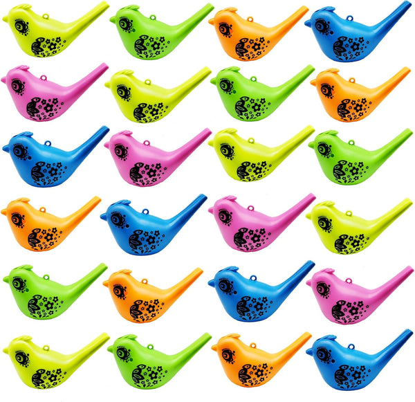 CAILEZHI 24 Pcs Bird Water Whistle Party Whistles for Kids Novelty Water Warblers
