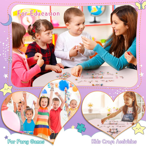 HYASIA Unicorn Gifts for Girls Jewelry Making Kit – Kids Arts Crafts for Age 6-10, Charm Bracelet Supplies
