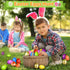 2000 2.3" 24 SpringFlower PCS Plastic Easter Eggs With Golden Easter Eggs, Empty Easter Eggs Fillable, Colorful Bright