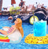 9 Pcs Pool Floaties Swim Accessories Set for 11.5 Inch Girl Dolls, Inflatable Drink Holder for Pool Parties