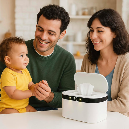 WEEGEEKS (40C/104F 60C/140F) 0.4kg Portable Baby Wipe Warmer - USB-Powered, to Adjustable Heating, Ultra-Quiet