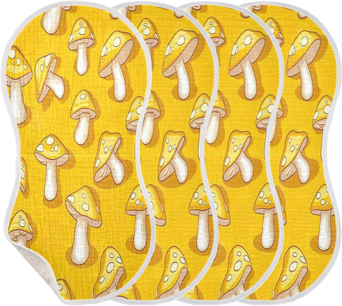 YEGAME Set 1 11 22 Inch Muslin Baby Burp Cloths of - Mushroom Super Absorbent Cotton Burping Rags Soft Baby Washcloths