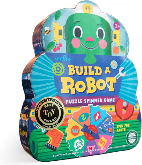 eeBoo Build a Robot Spinner Game - Award Winning Number Matching Robot