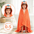 Tinyzo 2-Pack 0-5, (4832 inches) Toddler Bath Towels with Hood for Boys & Girls Age Large Size Soft & Absorbent Hooded