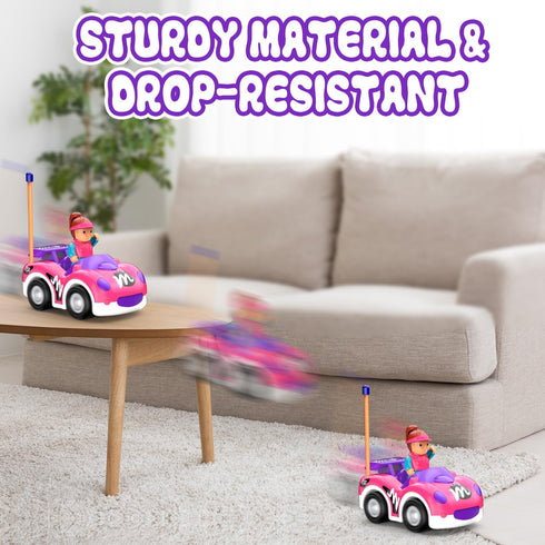 1-3, 3 2-4 Elovien Remote Control Car for Toddlers RC Race Toys for Year Old Girl, Radio Controlled Car with Lights