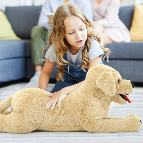 Lanmore 29" Dog Stuffed Animal Large Puppy Plush Golden Retriever Dogs Hugging Pillow for Kids Girlfriend, Gift