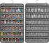 Toy Cars Wheels Storage Holder, Dual Sided Hanging Organizer Display Case for Matchbox Cars with 84 Clear Pockets (Grey)