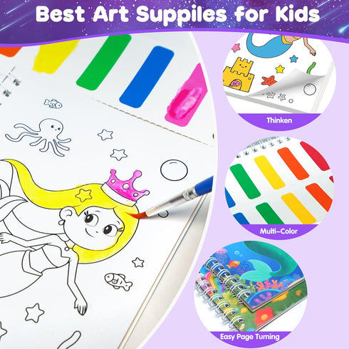 24Packs 4-8, ZIZZ Water Coloring Books -Kids Arts and Crafts for Kids Party Favors Goodie Bags Stuffers for Kid, Easter
