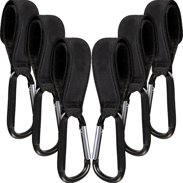 6 Pack Baby Stroller Hooks for Hanging Diaper Bags, Multipurpose Clips for Grocery Shopping Bags, Stroller Accessories
