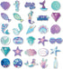 Mermaid Stickers (60pcs) for Laptop, Skateboard, Notebooks, Waterproof PVC for Kids and Adults