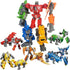 HSEONEJIA 5 in 1 Dinosaur Transforming Robot Toys, Wars Rescue Deformation Combination Dino