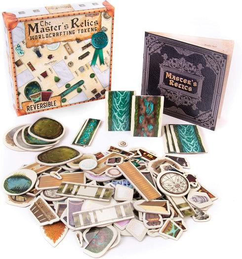 Master's Relics RPG Item Token Accessory Set - 200+ Double-Sided Dry/Wet Erase Object Pawns for D&D Fantasy Games