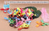 50pcs Children Hair Ties + 200pcs Rubber Bands, Cute Toddler Rabbit Ear Hair Ties, Seamless No Crease Ponytail Holders