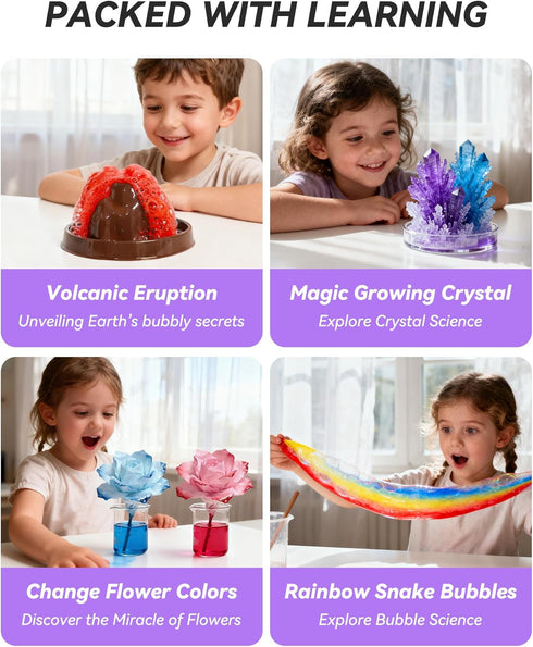 60+ 8+, Melican Science Experiment Kit for Kids Ages STEM Educational Science Gifts for Kids, First Science Kit