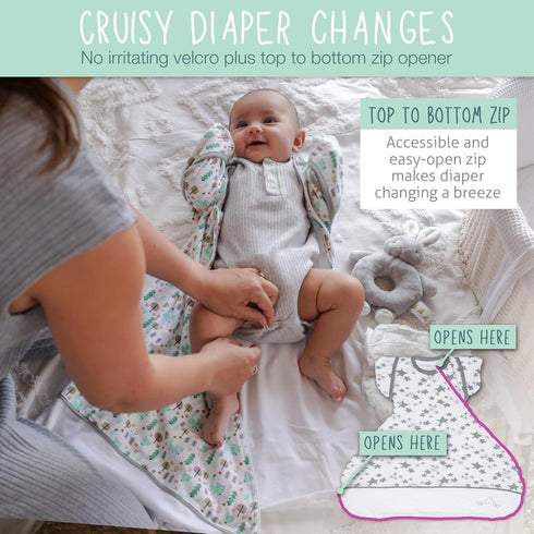 0-6 Swaddle Sack Arms Up, Allows Babies Hips to Move Freely, fits Newborn Babies Months, Arms in/Out Transition Swaddle