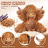 Highland Cow Stuffed Animals, Microwavable & Weighted Stuffed Animal, Highland Cow Plush for Warmth Comfort, Heatable
