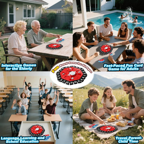2 Modes,220 24 Game,35 Word Game Family Board Games for Kids & Adults with Topic Categories Letters Pressing Games,Fun