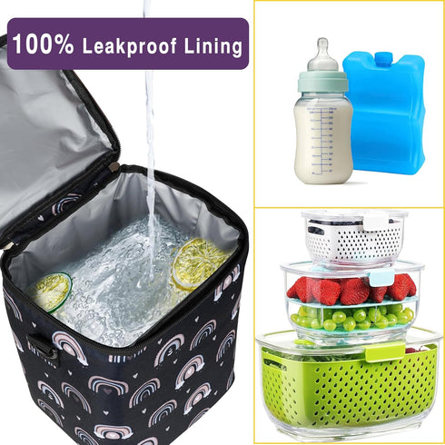 BLantt Pack 4 9 Breastmilk Cooler Bag with Ice Fits Baby Bottles Up To Ounce Insulated Baby Bottle Bag Breast Milk
