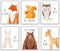 Set of 6 Baby Animal Nursery Wall Art Prints, Cute Inspirational Decor for Kids Room, Playroom, Unframed 8x10