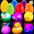 6 JOYIN Pcs Prefilled Easter Eggs with Floating Animal Light-up Bath Toys, Luminous Bathtub Toys for Kids Easter Eggs