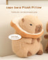 Bestsea 12 inch Cute Capybara Plush Soft Capybara Plushie Pillow with Kawaii Capybara Stuffed Animals Toy for Kids