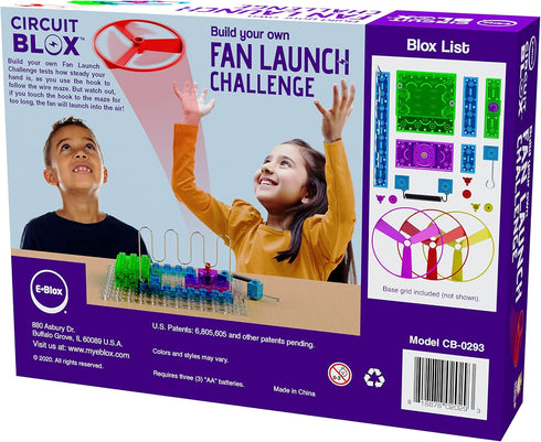E-BLOX Building Blocks Circuit Kit, Build Your Own Fan Launch Wire Maze Challenge for Ages 5+