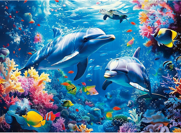 300 Piece Puzzles for Adults,Underwater World Jigsaw Puzzle for Adults Kids Seniors,Recycled