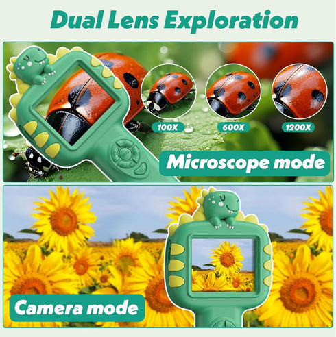 Wonovate 812, Microscope for Kids Gifts Toys Science, Mini Handheld Digital Pocket Microscope Requiring Direct Surface