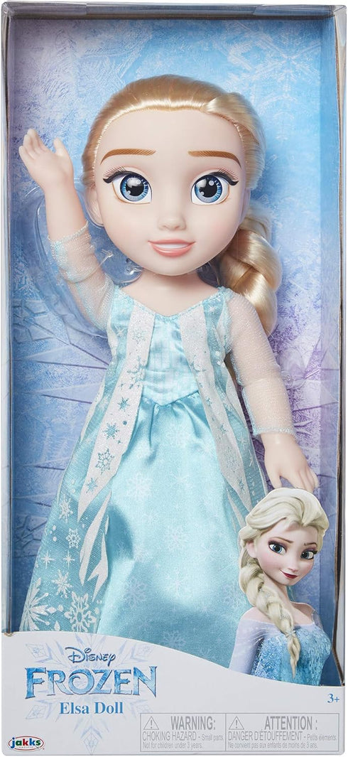 Frozen Disney Elsa Doll - ICY Blue Outfit, Blue Shoes & Long Braided Hair - 14" Tall, for Girls Ages 3+