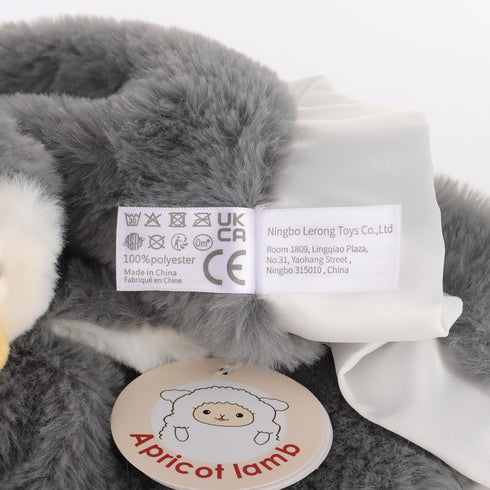 Apricot Lamb Stuffed Animals, Soft Security Blanket, Gray Penguin Infant Nursery Character Blanket, Luxury Snuggler