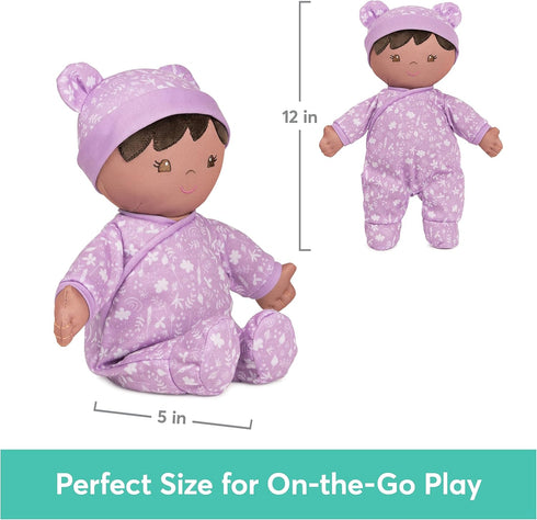 GUND Baby Sustainable Plush Doll, 12” Purple, Made from Recycled Materials for Babies and Newborns